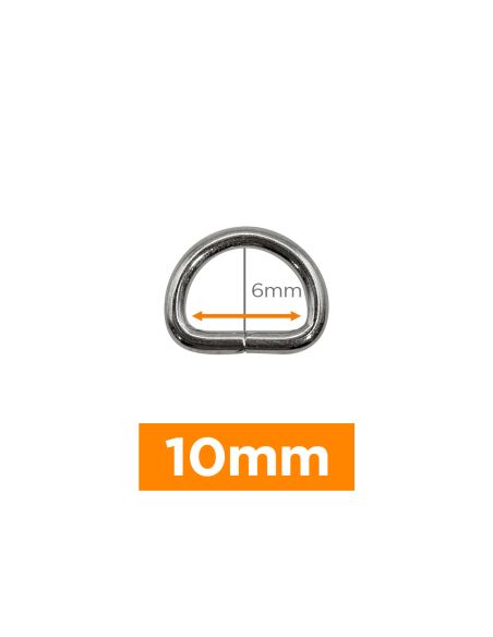 Premium D-Ring - Silber 10 mm