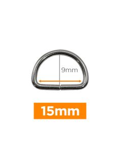 Premium D-Ring - Silber 15 mm