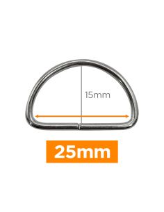 Premium D-Ring - Silber 25 mm