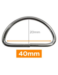 Premium-D-Ring - Silber 40 mm
