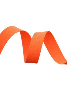 Fluoreszierendes orangefarbenes Schrägband - Ganz aus Textil