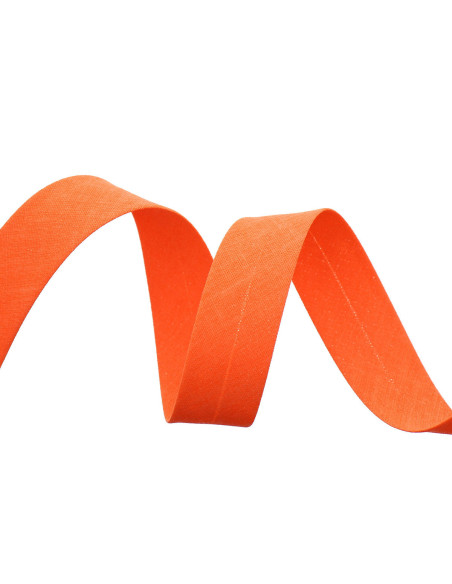 Fluoreszierendes orangefarbenes Schrägband - Ganz aus Textil