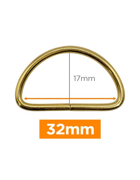 Premium-D-Ring - Gold 32 mm