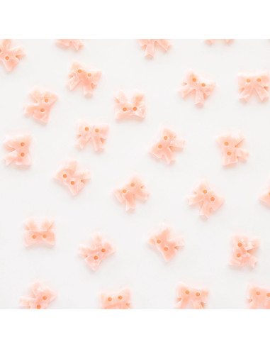 Kleine Schleifenknöpfe mit 2 Löchern - Rosa 15 mm