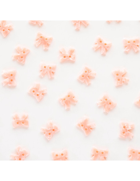 Kleine Schleifenknöpfe mit 2 Löchern - Rosa 15 mm