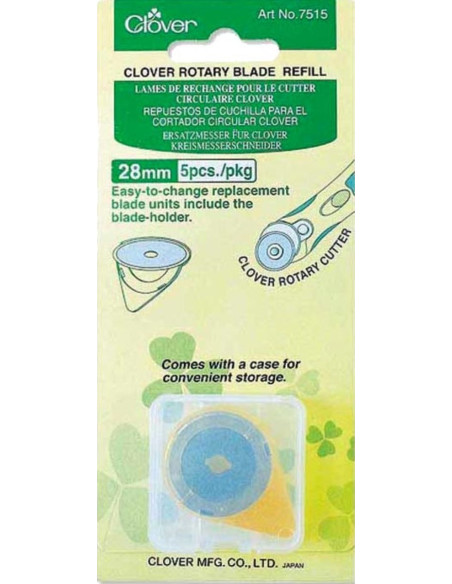 5 Ersatzklingen für Clover Cutter - 28 mm