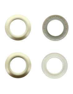 Satz von 8 Vorhangösen Ø44 mm - Satiniert - Goldbeige 2