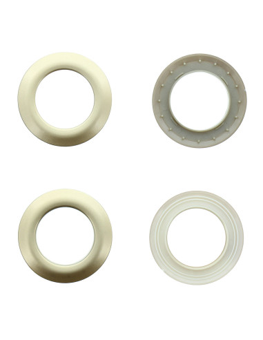 Satz von 8 Vorhangösen Ø44 mm - Satiniert - Goldbeige