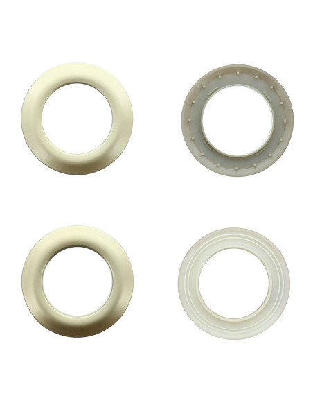 Satz von 8 Vorhangösen Ø44 mm - Satiniert - Goldbeige