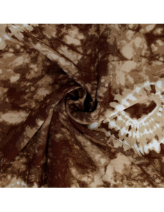 Tie-Dye-Stoff - Schokolade