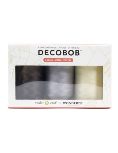 Set mit 3 Stickgarnen Decobob 2000 m