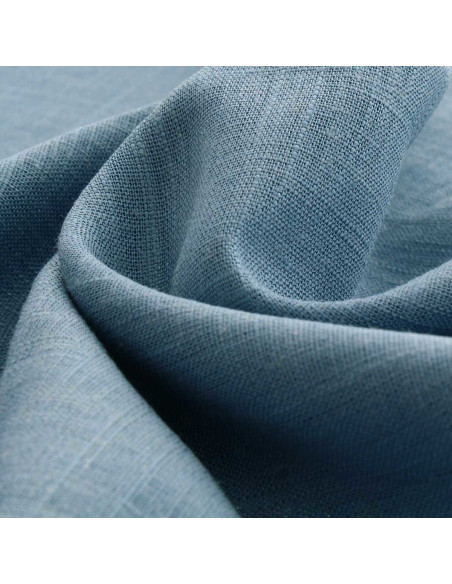 Leinen-Viskose-Stoff - Helles Vintage-Blau