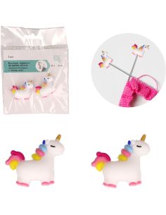Maschenstopper für Stricknadeln - Einhorn