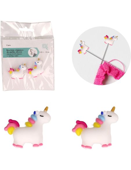 Maschenstopper für Stricknadeln - Einhorn