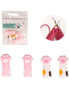 Maschenstopper für Stricknadeln - Katzenpfoten