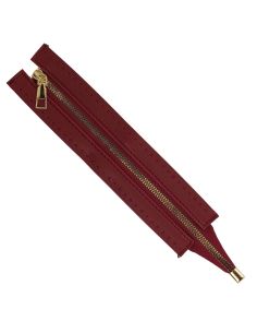 Spezialreißverschluss Tasche aus Kunstleder 30 cm - Bordeaux