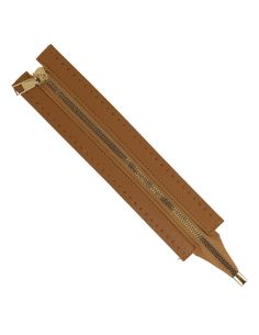 Spezialreißverschluss Tasche aus Kunstleder 30 cm - Camel