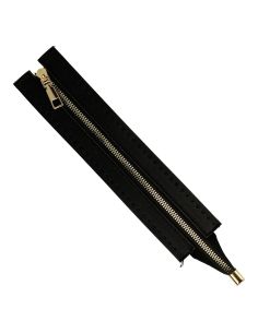Spezialreißverschluss für Kunstledersack 30 cm - Schwarz