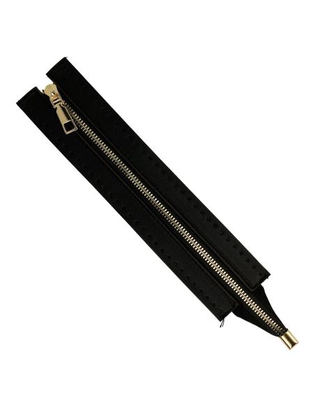 Spezialreißverschluss für Kunstledersack 30 cm - Schwarz