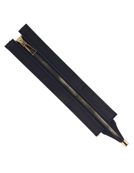 Spezialreißverschluss für Kunstledersack 30 cm - Marineblau