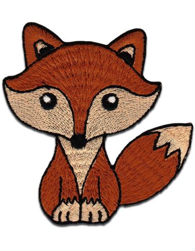 Bügelbild sitzender Fuchs