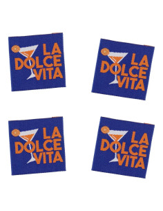Set aus 4 Aufnähetiketten - La dolce vita