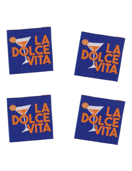 Set aus 4 Aufnähetiketten - La dolce vita
