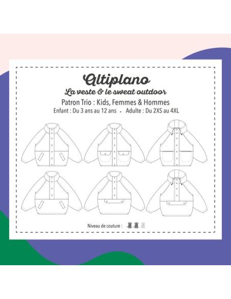 Sweatshirt- und Outdoorjacken-Schnittmuster für Kinder & Erwachsene - Marmaï Patterns