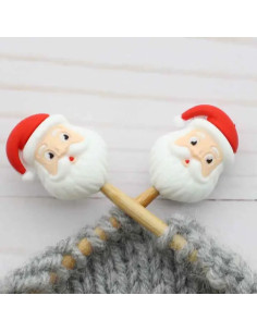 Maschenstopper für Stricknadeln - Weihnachtsmann