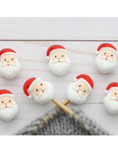 Maschenstopper für Stricknadeln - Weihnachtsmann 2