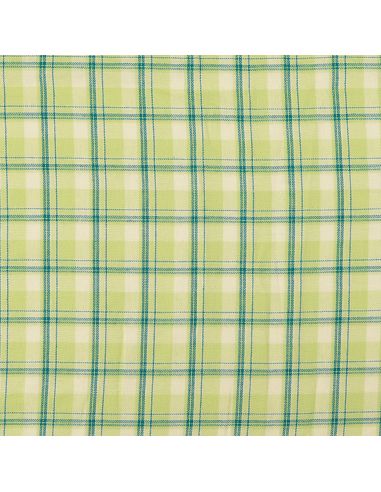 Schottisches Tartan-Flanellgewebe - Grün mit Minzstreifen