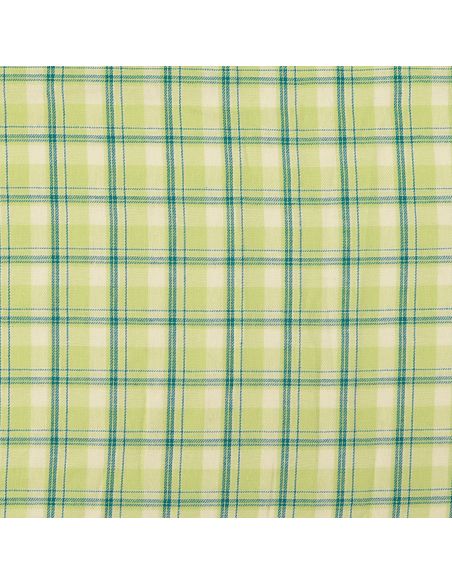 Schottisches Tartan-Flanellgewebe - Grün mit Minzstreifen