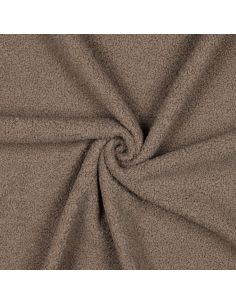 Doppelseitiger Teddy-Fleece-Stoff - Taupe