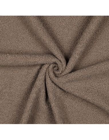 Doppelseitiger Teddy-Fleece-Stoff - Taupe