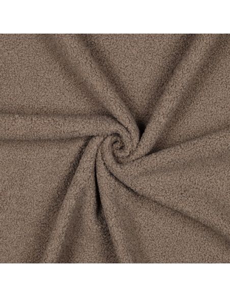 Doppelseitiger Teddy-Fleece-Stoff - Taupe