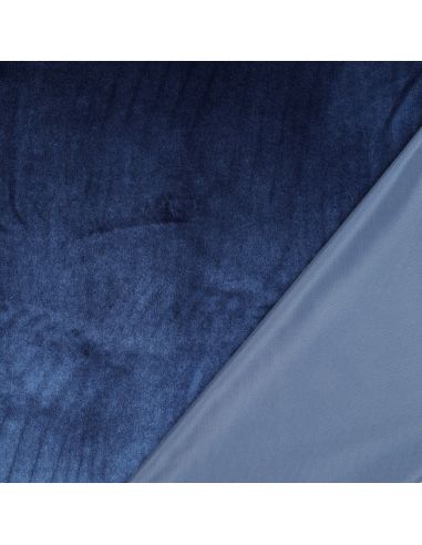 Luxus-Möbelstoff Samt - Marineblau