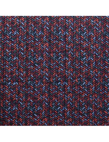 Gesteppter Baumwollstoff Lafleur - Beige und Blau