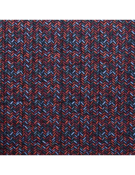 Gesteppter Baumwollstoff Lafleur - Beige und Blau