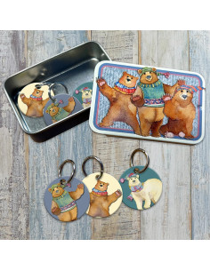 Set mit 6 Maschenmarkierern - Bär