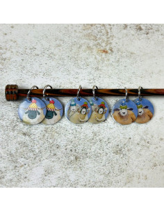 Set mit 6 Maschenmarkierern - Glückliches Schaf 2