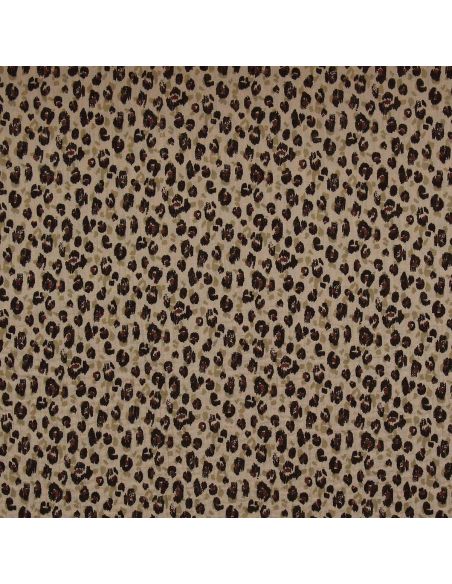 Bedruckter Double-Gauze-Stoff - Karli beige und schwarz