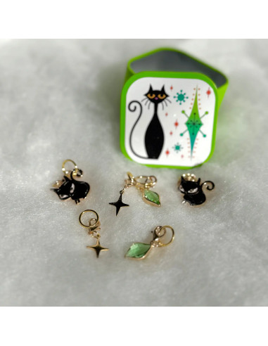 Set mit 12 Maschenmarkierern - Kitty Kitty