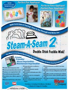 Set mit 5 beidseitig klebenden Bügelfolien Steam-A-Seam 2